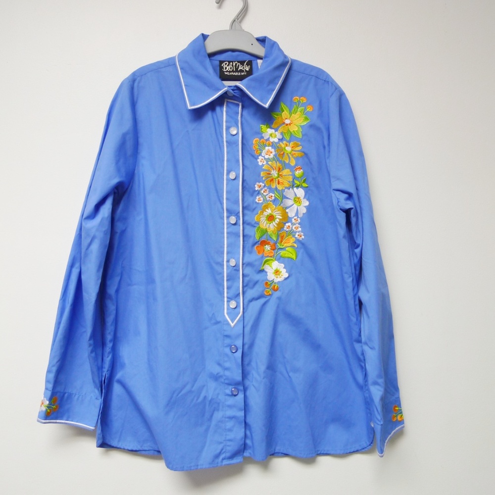 Bob Mackie Wearable Art embroidered shirt